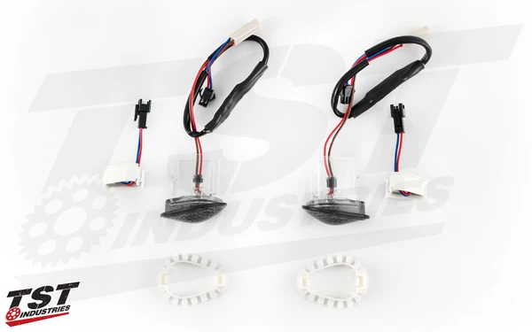 TST HALO-GTR Front LED Flushmount Turn Signals for Yamaha YZF-R3 2015-2024 - Image 2