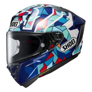 SHOEI X-Fifteen MARQUEZ BARCELONA TC-10 BLUE/GREEN Full-Face Helmet