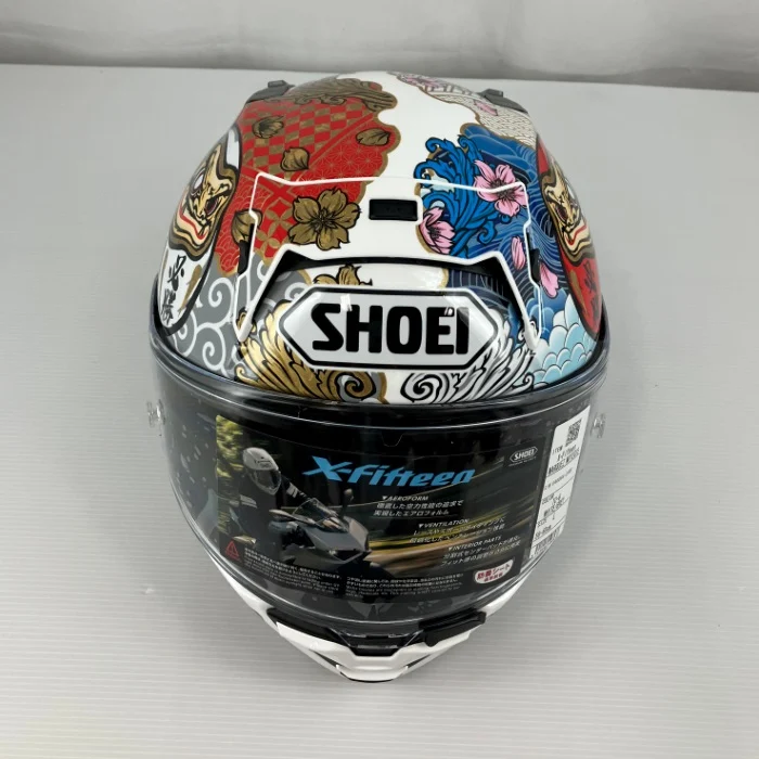 SHOEI X-Fifteen MARQUEZ MOTEGI5 TC-6 WHITE/GREY Full-Face Helmet - Image 6