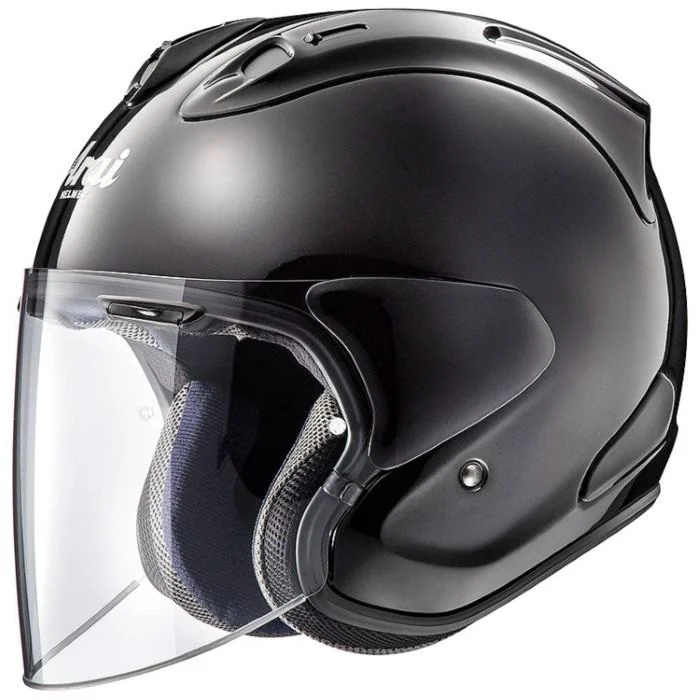 ARAI VZ-RAM (VZ Ram) Open Face Helmet, Glass Black