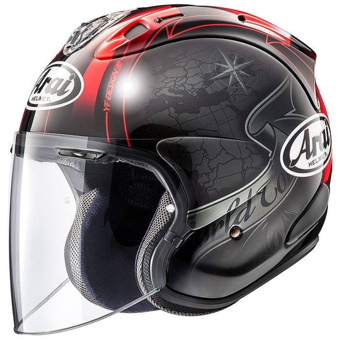 ARAI VZ-RAM HARADA TOUR Open Face Helmet, Black