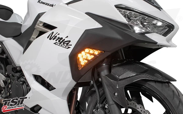 TST Nexus LED Front Turn Signals for Kawasaki Ninja 400 2018-2023 - Image 2