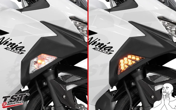 TST Nexus LED Front Turn Signals for Kawasaki Ninja 400 2018-2023 - Image 4