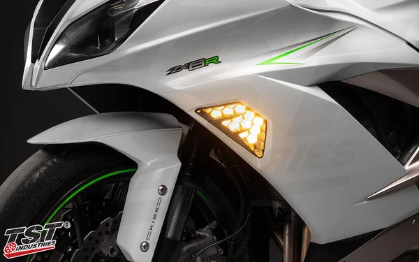 TST Nexus LED Front Turn Signals for Kawasaki Ninja ZX-6R 2013-2023 - Image 2