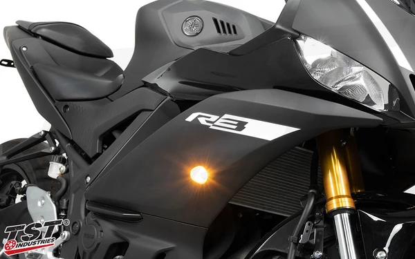 TST HALO-GTR Front LED Flushmount Turn Signals for Yamaha YZF-R3 2015-2024