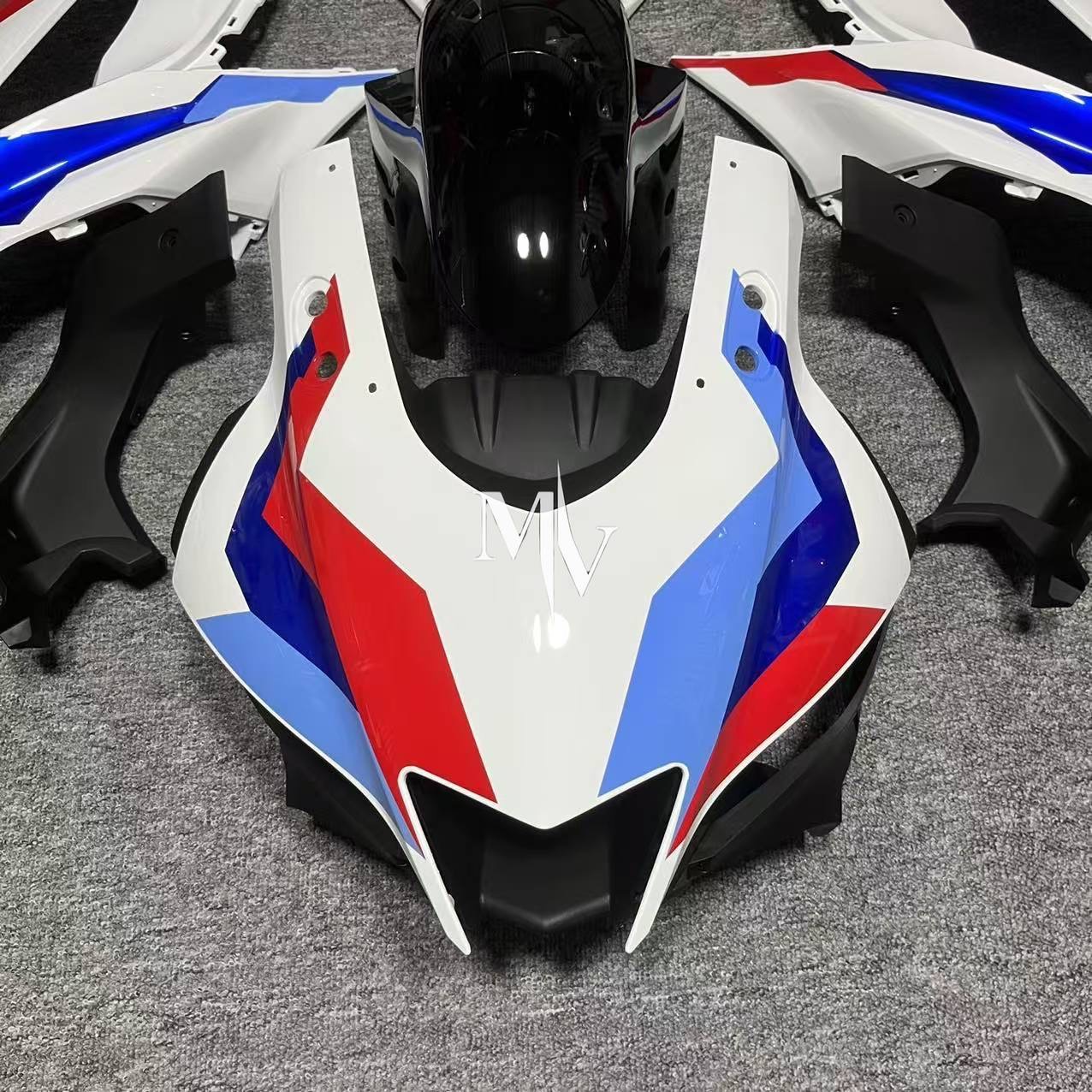 Yamaha R25 2019-2024 White with Tricolor BMW ABS Fairings | Motovation Frgs - Image 2