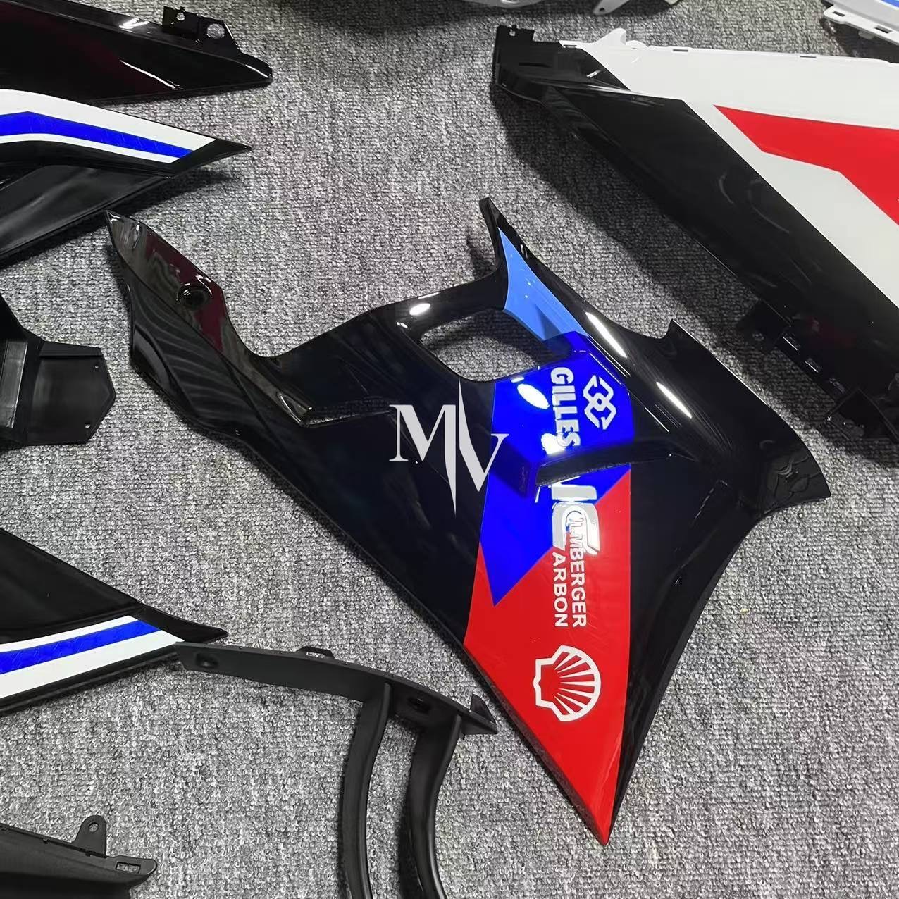 Yamaha R25 2019-2024 White with Tricolor BMW ABS Fairings | Motovation Frgs - Image 6