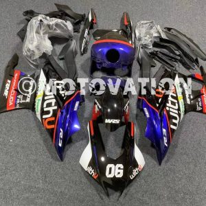 Yamaha R25 2019-2024 Black with Blue Withu ABS Fairings | Motovation Frgs