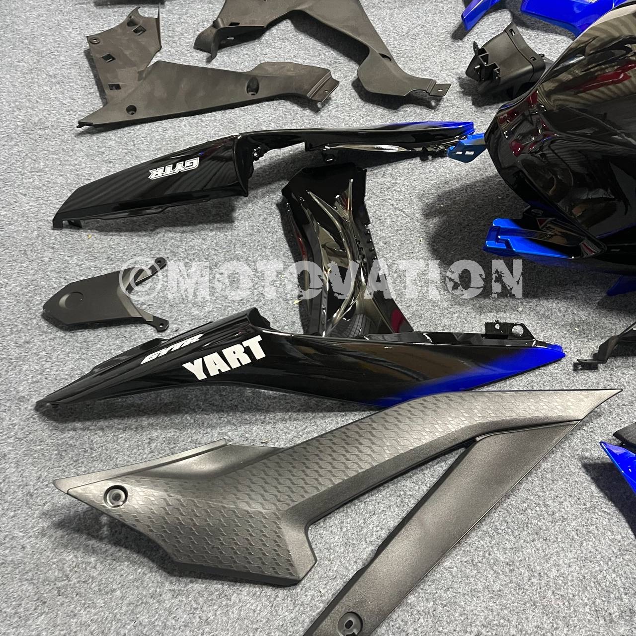 Yamaha R25 2019-2024 Blue with Black ABS Fairings | Motovation Frgs - Image 5