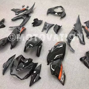 Kawasaki Z800 Black with Orange ABS Fairings | Motovation Frgs