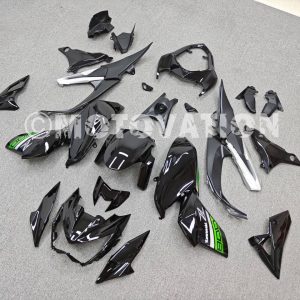 Kawasaki Z800 Black with Green ABS Fairings | Motovation Frgs