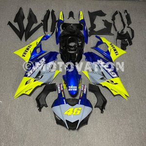 Yamaha R25 2019-2024 Blue GTYR with Fluorescent Yellow ABS Fairings | Motovation Frgs