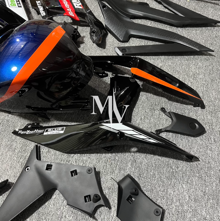 Yamaha R25 2019-2024 Black with Blue ABS Fairings | Motovation Frgs - Image 3