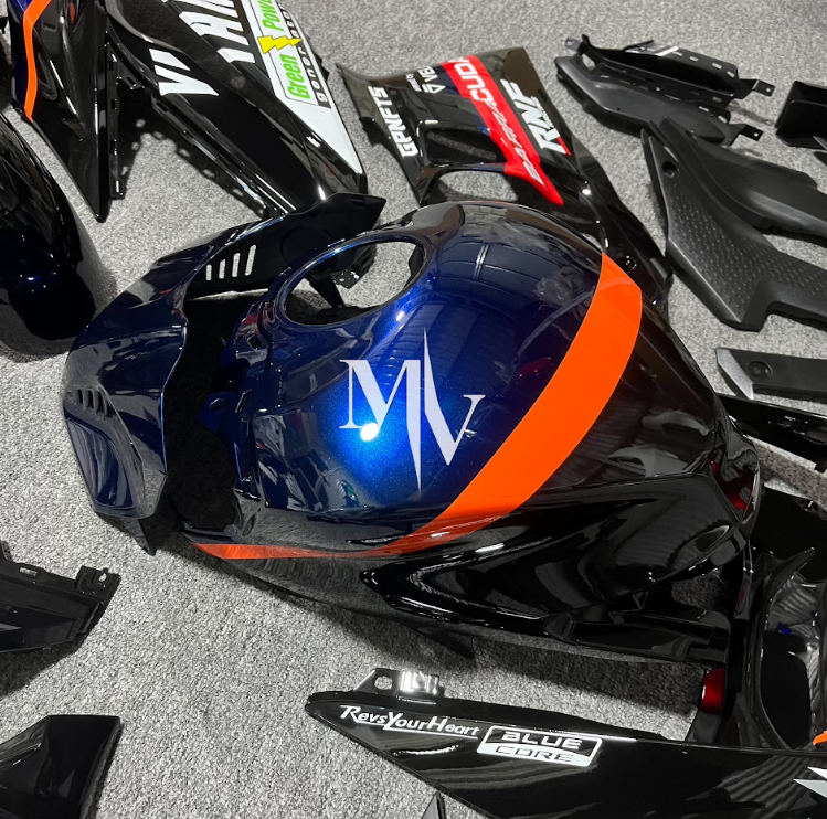 Yamaha R25 2019-2024 Black with Blue ABS Fairings | Motovation Frgs - Image 4