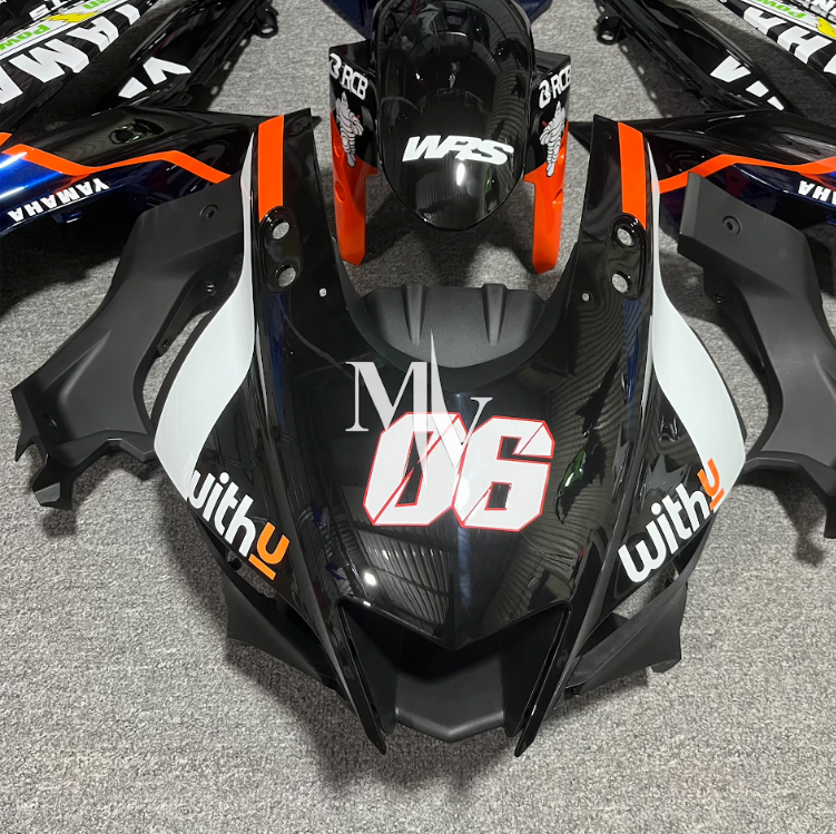 Yamaha R25 2019-2024 Black with Blue ABS Fairings | Motovation Frgs - Image 7