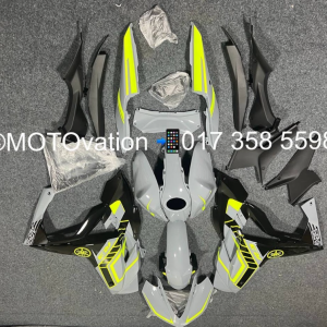 Yamaha R25 V1 2014-2018 Grey with Neon Green ABS Fairings | Motovation Frgs