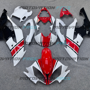 Yamaha R6 2008-2016 Red with White & Black ABS Fairings | Motovation Frgs
