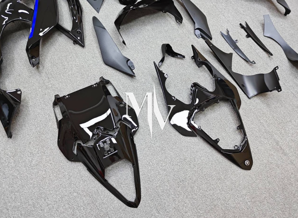 Yamaha R6 2008-2016 Black with Dark Blue ABS Fairings | Motovation Frgs - Image 4