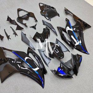 Yamaha R6 2008-2016 Black with Dark Blue ABS Fairings | Motovation Frgs