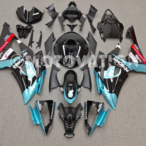 Yamaha R6 2008-2016 Black with Teal Blue ABS Fairings | Motovation Frgs
