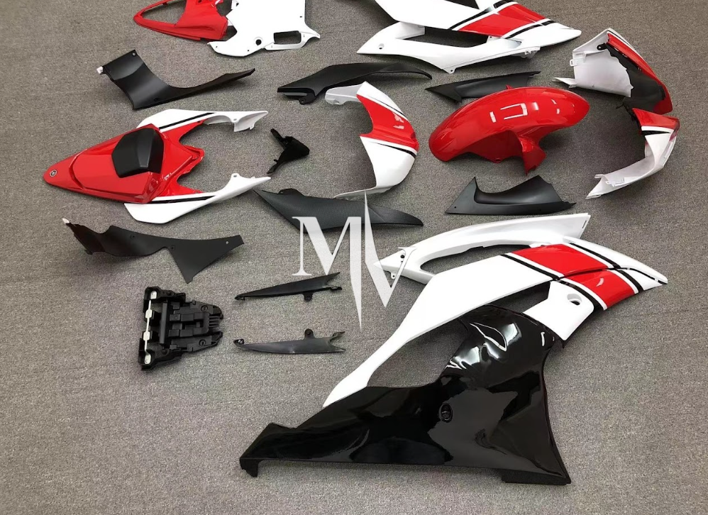 Yamaha R6 2008-2016 White with Red Anniversary ABS Fairings | Motovation Frgs - Image 3