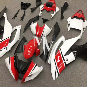 Yamaha R6 2008-2016 White with Red Anniversary ABS Fairings | Motovation Frgs