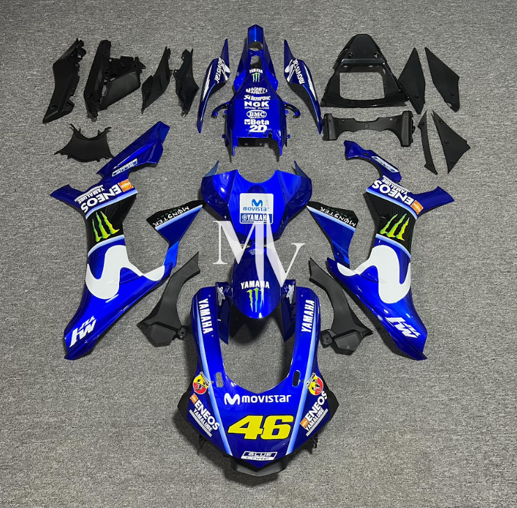Yamaha R1 2015-2019 Blue ABS Fairings | Motovation Frgs