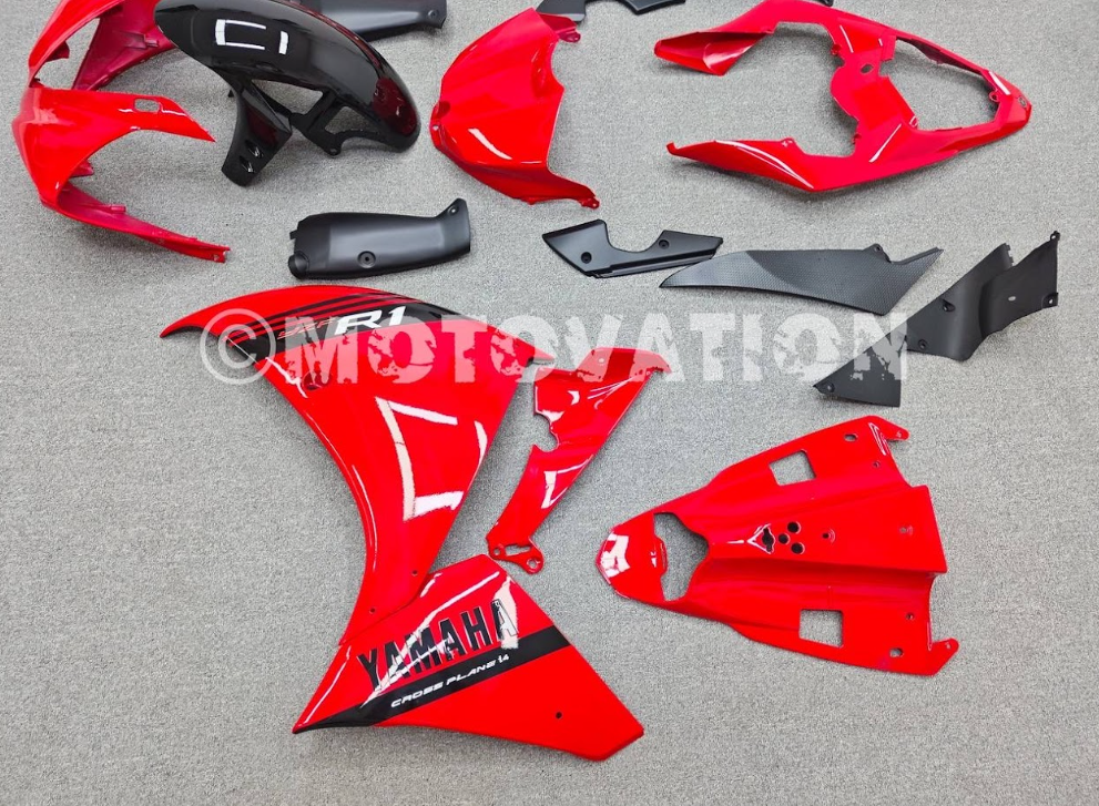 Yamaha R1 2012-2014 Fire Red ABS Fairings | Motovation Frgs - Image 2