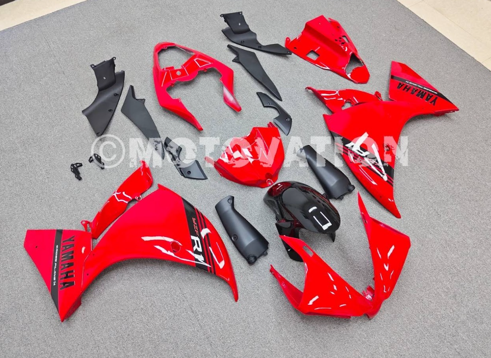 Yamaha R1 2012-2014 Fire Red ABS Fairings | Motovation Frgs - Image 4