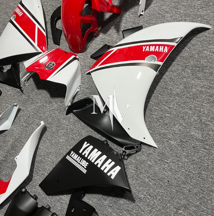 Yamaha R1 2012-2014 White with Red ABS Fairings | Motovation Frgs - Image 4