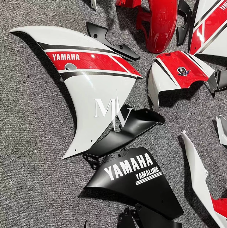 Yamaha R1 2012-2014 White with Red ABS Fairings | Motovation Frgs - Image 5