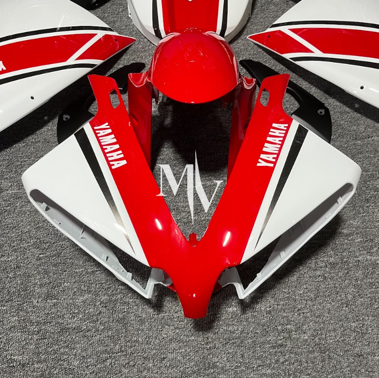 Yamaha R1 2012-2014 White with Red ABS Fairings | Motovation Frgs - Image 6