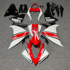 Yamaha R1 2012-2014 White with Red ABS Fairings | Motovation Frgs