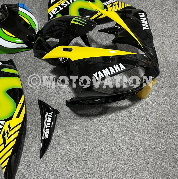Yamaha R1 2007-2011 Rainbow with Neon Yellow ABS Fairings | Motovation Frgs - Image 6