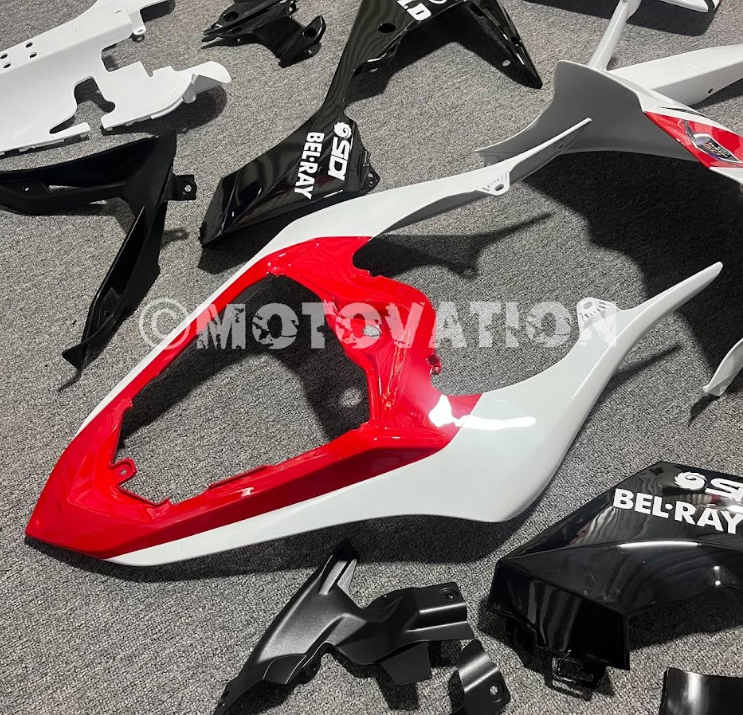 Yamaha R1 2007-2011 White with Red ABS Fairings | Motovation Frgs - Image 4