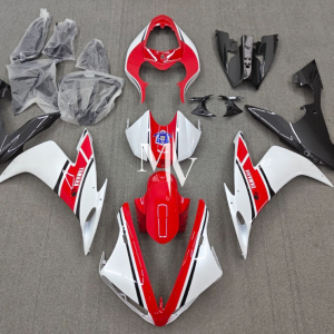Yamaha R1 2004-2006 Red with White ABS Fairings | Motovation Frgs