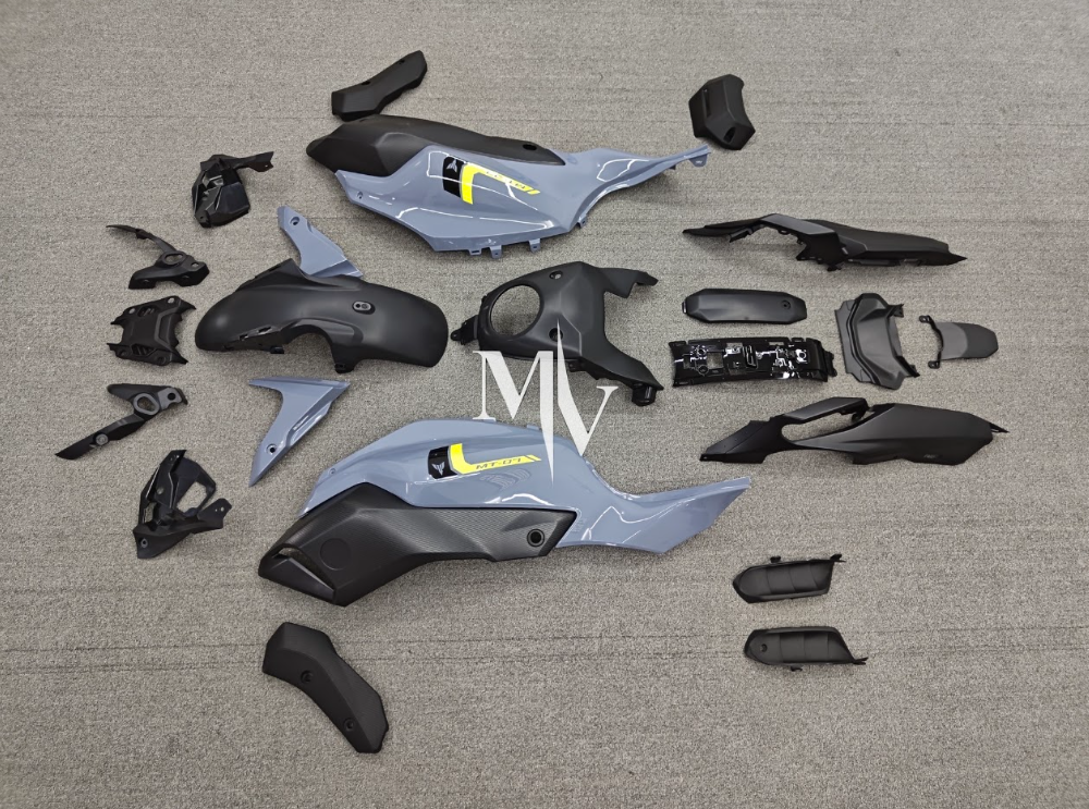 Yamaha MT07 2012-2017 Grey with Matte Black ABS Fairings | Motovation Frgs - Image 7