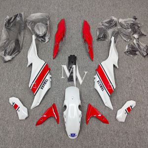 Yamaha MT07 2012-2017 White with Red ABS Fairings | Motovation Frgs