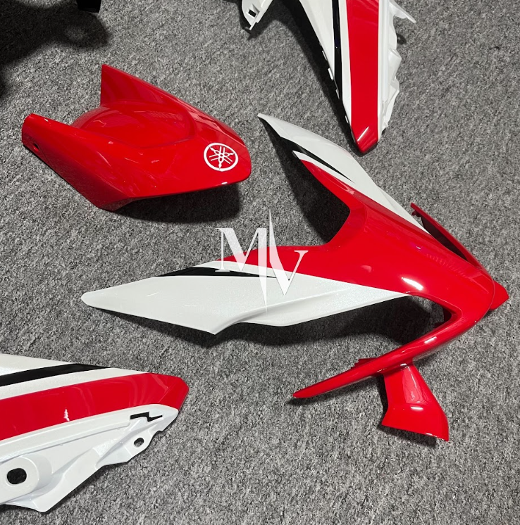 Yamaha TMAX560 2022 - 2025 Red with White & Black ABS Fairings | Motovation Frgs - Image 6