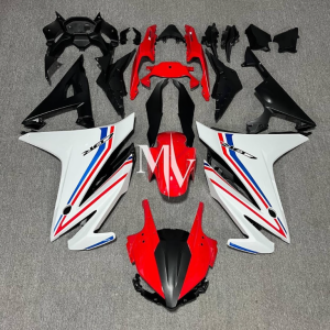 Honda CBR500R 2016-2018 White with Red ABS Fairings | Motovation Frgs