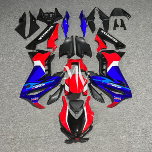 Honda CBR650R 19-24 Blue with Red ABS Fairings | Motovation Frgs