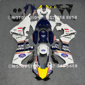 Honda CBR1000RR 2017-2019 White with Dark Blue ABS Fairings | Motovation Frgs