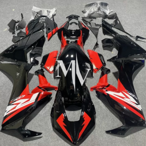 Honda CBR1000RR 2017-2019 Black with Red ABS Fairings | Motovation Frgs