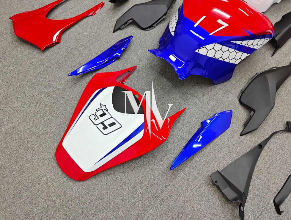 Honda CBR1000RR 2012-2016 Red with Blue ABS Fairings | Motovation Frgs - Image 3