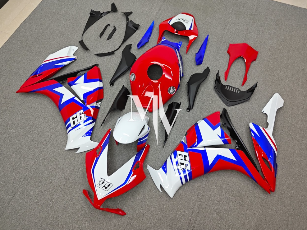 Honda CBR1000RR 2012-2016 Red with Blue ABS Fairings | Motovation Frgs - Image 5