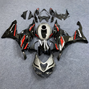 Kawasaki ZX6R 2024-2026 Black with Grey & Red ABS Fairings | Motovation Frgs