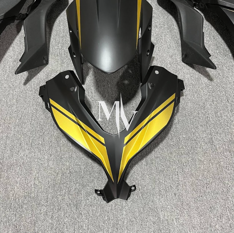 Kawasaki NINJA 250 2013-2017 Matte Black with Matte Gold ABS Fairings | Motovation Frgs - Image 8