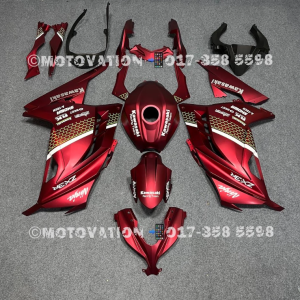 Kawasaki NINJA 250 2013-2017 Matte Maroon ABS Fairings | Motovation Frgs