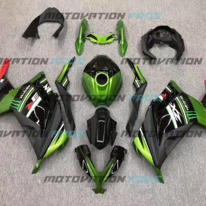 Kawasaki NINJA 250 2013-2017 Green with Black ABS Fairings | Motovation Frgs