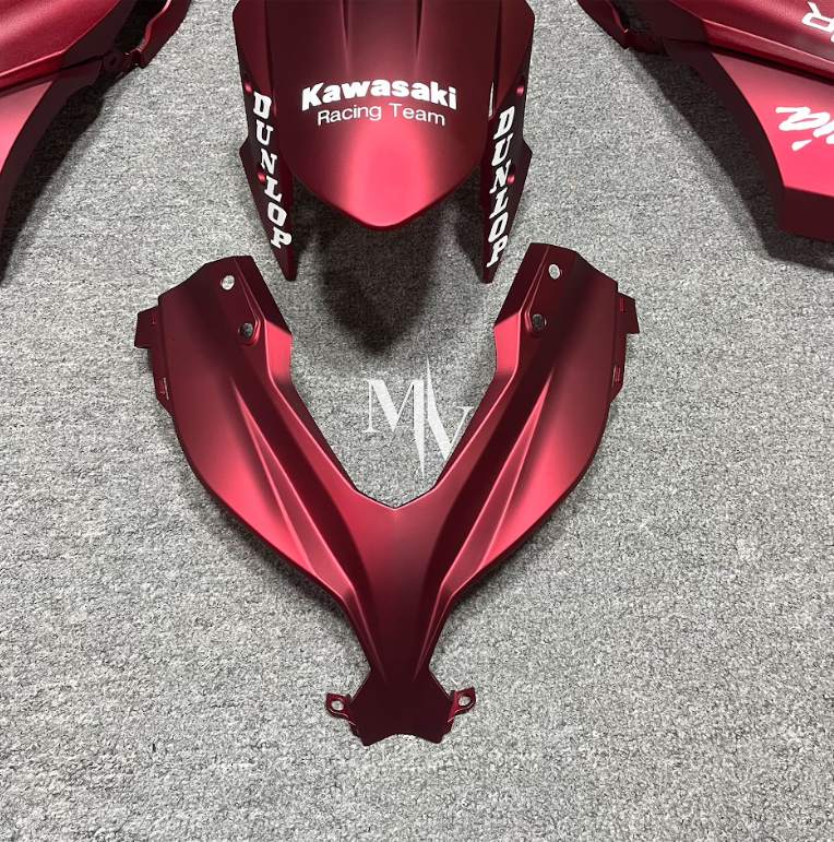 Kawasaki NINJA 250 2013-2017 Matte Maroon ABS Fairings | Motovation Frgs - Image 2